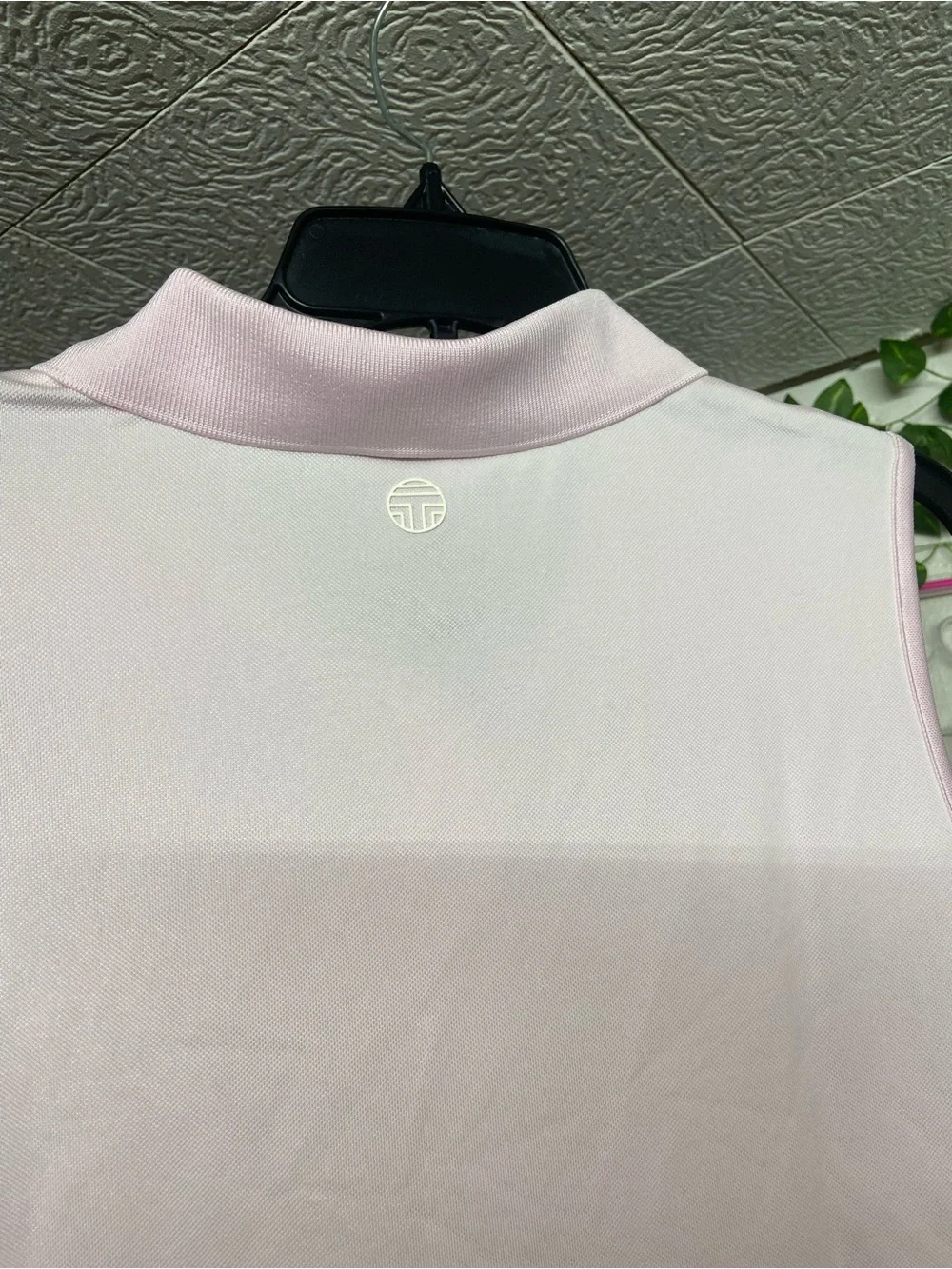 Tory Sport Pale Pink Sleeveless Polo Tank - Picture 4 of 4